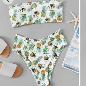 BRAND NEW pineapple highwaist bikini